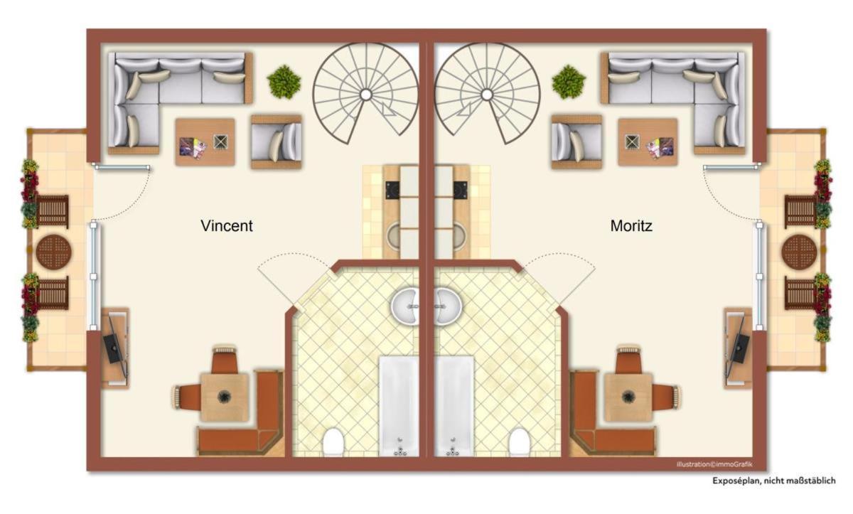 Apartamento Haus Vier Freunde, Vincent Rostock Exterior foto